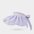 thumbnail image 2 of Purple Sun Hat For Ladies Summer Foldable Thin Large Brim Empty Hat For Outdoor Sun Protection Lightweight And Comfortable Design Free Size, 2 of 5