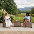 thumbnail image 2 of CazToi 3 Piece Patio Furniture Set Outdoor Wicker Bistro Set All Weather PE Rattan Balcony Conversation Chairs with Cushions, 2 of 9