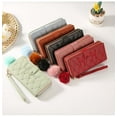 thumbnail image 5 of Portefeuille long pour Femmes Boucle Fermeture Éclair Multi-Cartes Capacité simple Pochette Étudiante Porte-Monnaie Porte-Cartes, 5 of 5