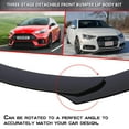 thumbnail image 5 of Xotic Tech Front Bumper Lip Chin Spoiler Splitter Diffuser Protector Guard Car Front Body Kit Universal Fit For Most Cars (Gloss Black) 3pcs, 5 of 8