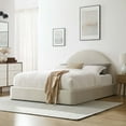 thumbnail image 1 of Modway Resort Performance Velvet Arched Round Full Platform Bed in Alabaster, 1 of 10