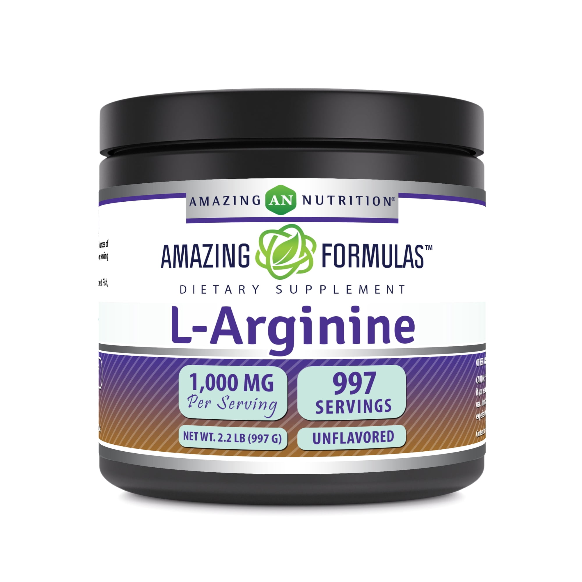 Amazing Formulas L-Arginine 1000mg Per Serving Powder 2.2Lbs Supplement | 997 Serving | Best Amino Acid Supplement for Women & Men | Non-GMO | Gluten Free