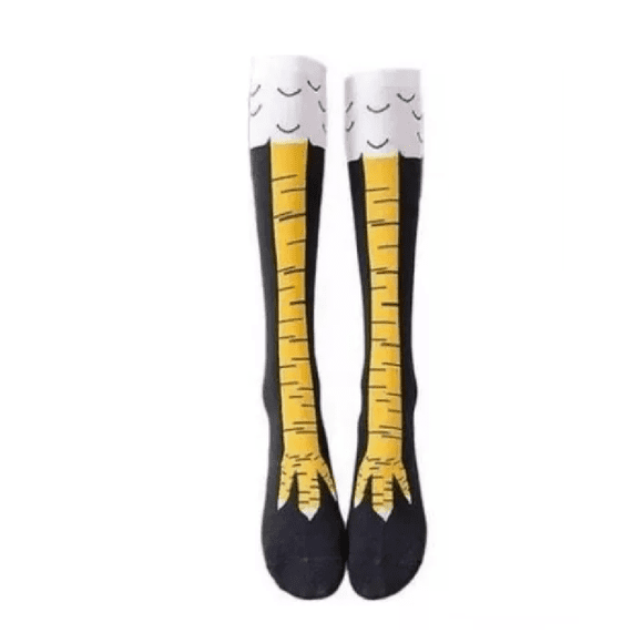 Divertidas Calcetines Patas De Pollo negro1 calcetines para pantorrilla