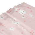 thumbnail image 4 of Shower Curtain, Cute Rabbit Flower Pink Waterproof Fabric Plastic Shower Curtain, Drying Fast Bathroom Curtain with 9 Buttonholes, Ruffle Shower Curtain 60x72in, 4 of 8