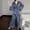 Blue, variant on BONIXOOM Matching Pajamas For Couples Womens Pajamas Sleepwear None Long Sleeve Solid Sleepwear Sets Blue M