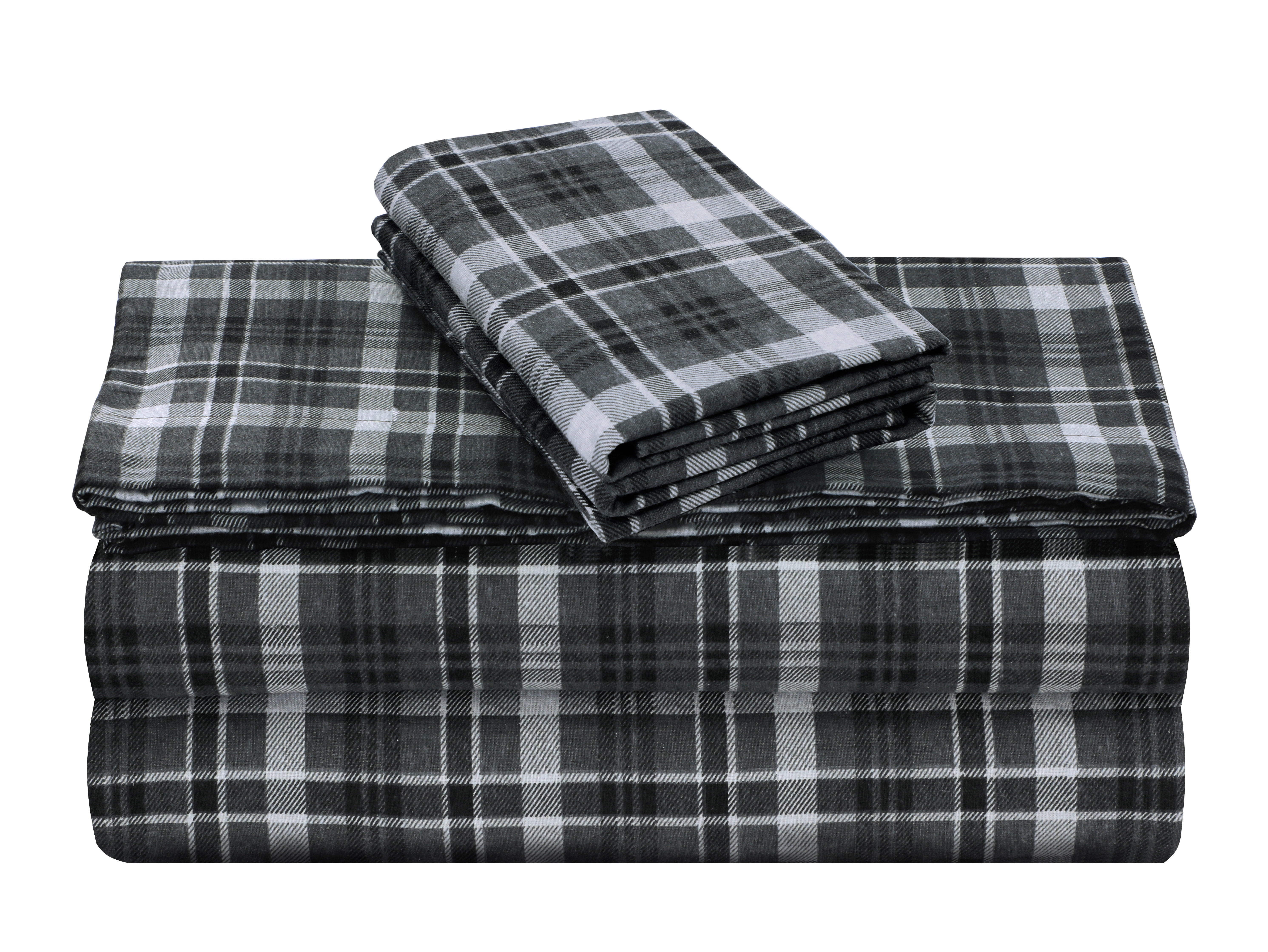 Luxury 100 Cotton 4 piece Flannel Sheet Set with deep pockets