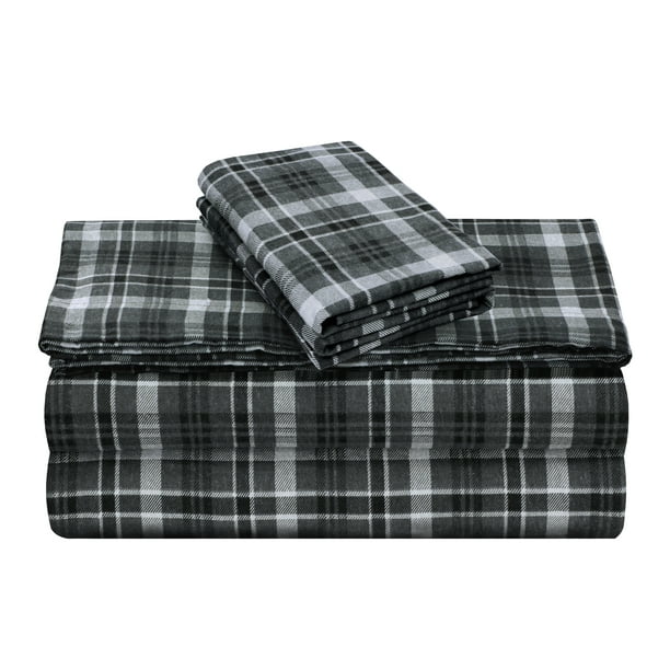 Luxury 100 Cotton 4 piece Flannel Sheet Set with deep pockets
