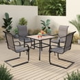 thumbnail image 1 of Sophia & William 5 Pieces Metal Patio Dining Set Paded Chairs and Table Furniture Set, 1 of 7