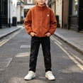thumbnail image 2 of Boys Girls Sherpa Fleece Jacket Full-Zip Fuzzy Fleece Sweatshirt Kid Toddler Windproof Coat Soft Winter Jacket Thick Raincoat, 2 of 7