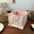 thumbnail image 5 of Euaioeiu Storage Baskets for Organizing, Home Organization Must-Haves, 5.71x5.51x5.51 Inches, Cotton Fabric with Sturdy Handles, Desktop Bathroom Living Room Closet Storage Bin, 5 of 6