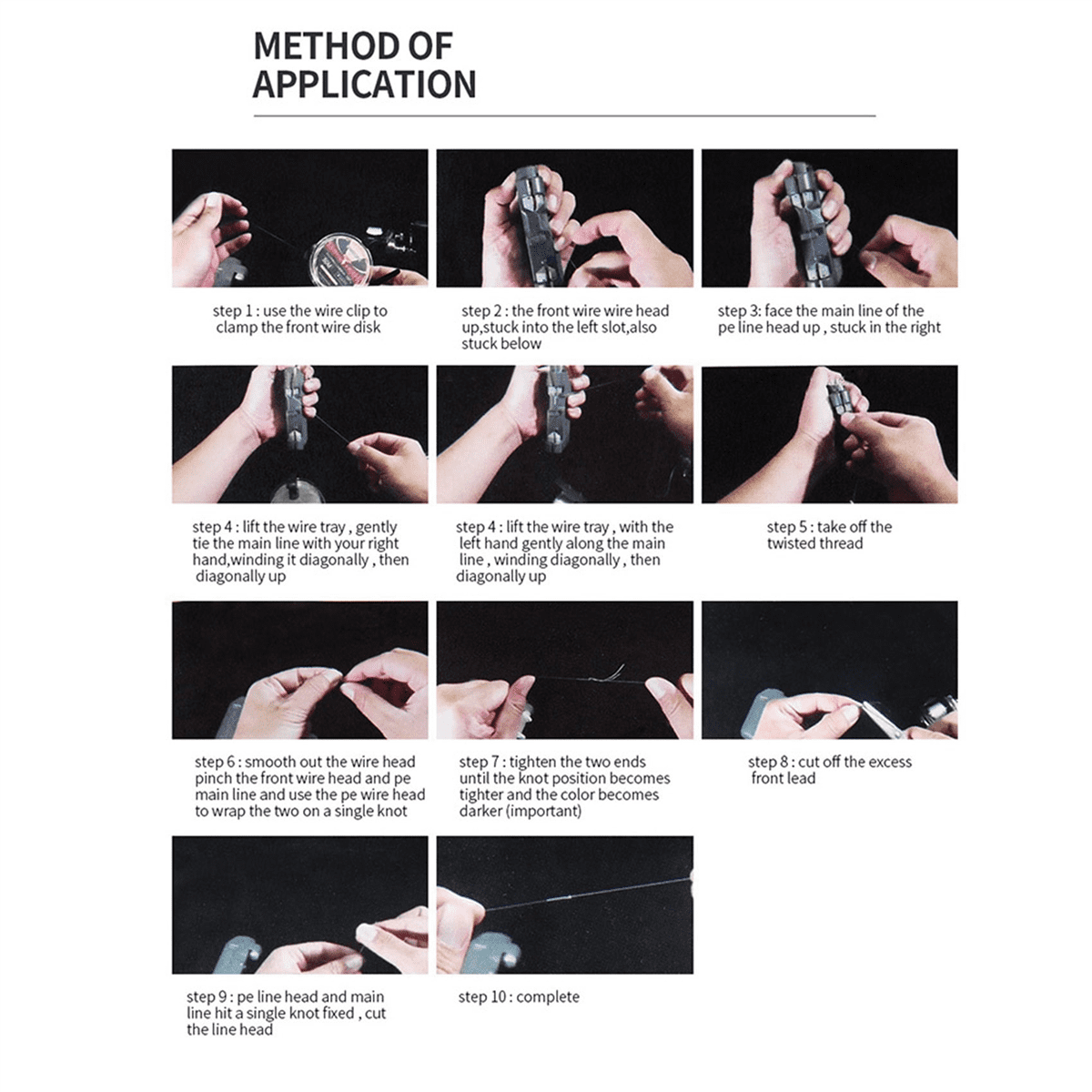 2X Fishing Line Knotter KNOT GT/PR/FG Knot Knotting Machine Fishing Bobbin Winder Fishing Line Tools Fishing Equipment
