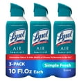 thumbnail image 1 of Spray desinfectante de aire Lysol Simple Fresh Scent 300 ml (paquete de 3), 1 of 5