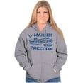 thumbnail image 3 of US Air Force Hubby Defending Freedom Women Plus Size Zipper Hoodie Brisco Brands 2X, 3 of 5