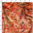 thumbnail image 3 of Soimoi Red Crepe Silk Fabric Clover Floral Print Sewing Fabric Yard 42 Inch Wide, 3 of 6