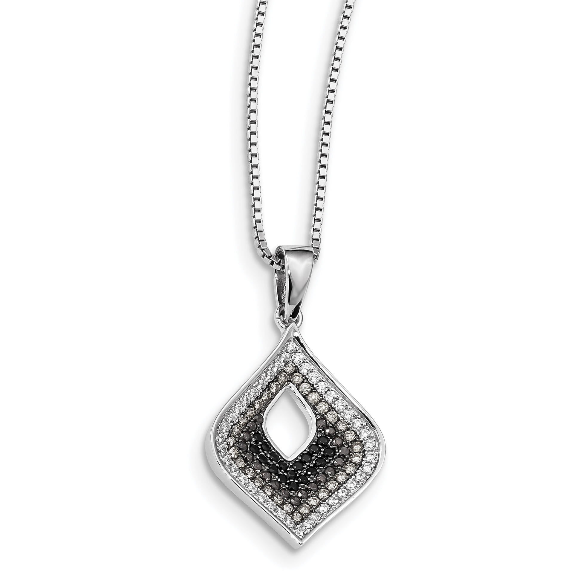 Sterling Silver CZ Brilliant Embers Snake Necklace 18 Inches