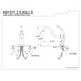 thumbnail image 2 of Kingston Brass KB1571GLLS Georgian 8-Inch Kitchen Faucet without Sprayer, Polished Chrome, 2 of 2