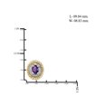 thumbnail image 3 of 0.38 Carat T.G.W. Amethyst Gemstone and White Diamond Accent Stud Earrings, 3 of 3