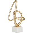 thumbnail image 2 of Sculpture Abstraite Contemporaine en Polystone Doré 8 X 9 19 Résine, 2 of 4