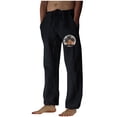 thumbnail image 2 of Pantalones largos para hombre, moda, estampados, casuales, cintura elástica con bolsillo, pantalones deportivos, pantalones de poliéster para hombre., 2 of 4