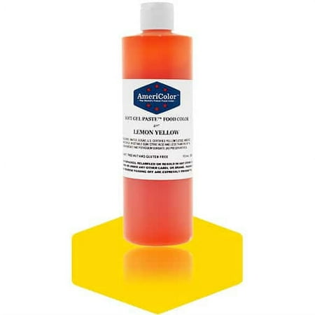 AmeriColor, Soft Gel Paste Food Color, Lemon Yellow 13.5 oz