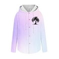 thumbnail image 4 of JXMVOJ Men's Summer Nylon Spandex Breathable Hoodie | Vintage Printed Casual Long Sleeve Drawstring Sweatshirt | Outdoor Daily Fashion Loose Fit Activewear, 4 of 5