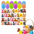 thumbnail image 2 of Prefilled Easter Theme Party Eggs With Toys Inside Basket Stuffers Egg Fillers Easter Egg Hunt Rabbit Classroom Prize Prefilled Easter Eggs With Rubber Toys, 2 of 7