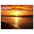 thumbnail image 2 of Design Art - Bright Yellow Sunset over Waves, 2 of 4