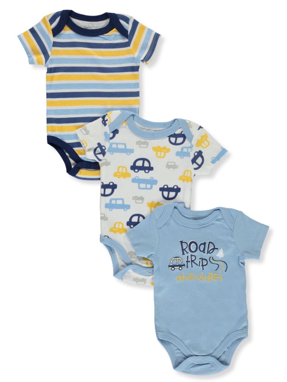 Quiltex Baby Boy 3 Pack Bodysuits Size 3-6 Months Baby & Toddler ...