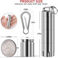 thumbnail image 2 of Titanium Small Pill Holder Keychain   Portable Pill Case  Pocket Pill Box Container Carrier to Hold Pills  Vitamins  Fish Oil  Supplements, 2 of 6
