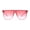 All Pink, variant on Flat Top Shield Horn Rim Hip Hop Sunglasses Black Red