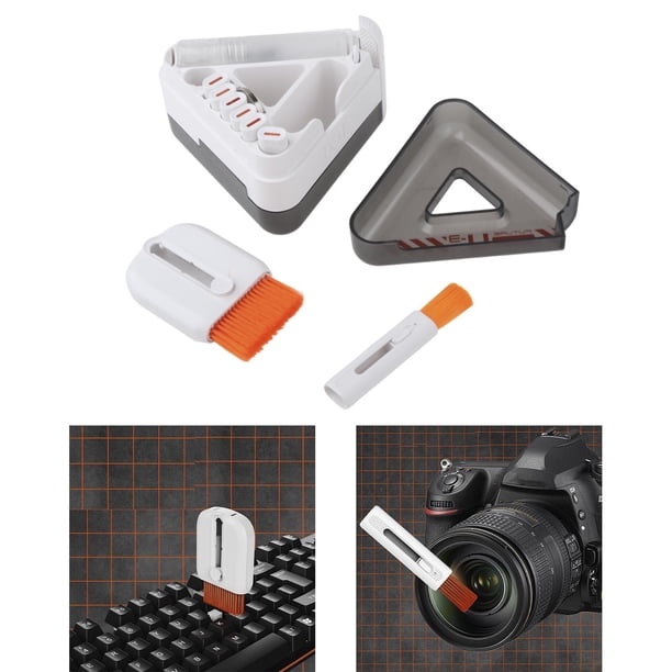 24 en 1 Kit de limpieza de dispositivos electrónicos Limpiador del teclado de lápices para los dispositivos de escritorio de oficina teclados de Negro