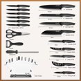thumbnail image 3 of TICWELL 19 Pieces Kitchen Knives Set High Carbon Stainless Steel Knife Block Set with Acrylic Stand, 3 of 4