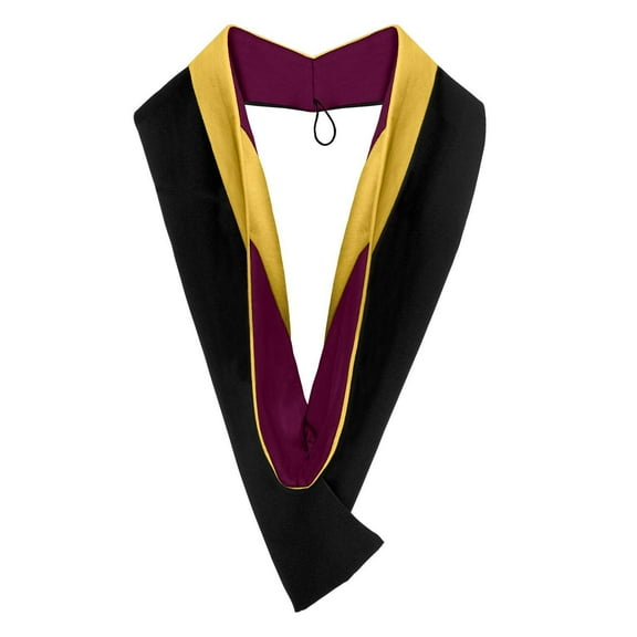 Endea Graduation Bachelors Hood For Science, Mathematics, Political Science - Gold/Maroon/Gold