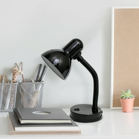 Simple Designs Basic Metal Desk Lamp with Flexible Hose Neck
