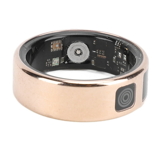 Sports Health Tracker Ring, Wearable Smart Ring Step Counting APP Control Stainless Steel IP68 Water Resistant Fitness Health Smart Ring for Business 8 Inner Diameter