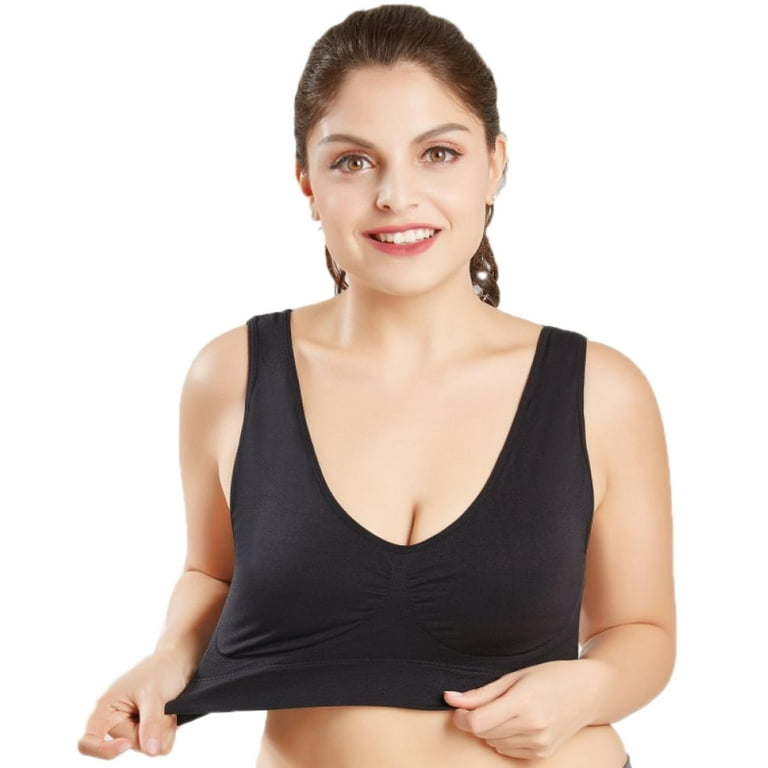 Orchip Women's Seamless Smoothing Full Coverage Soft Padded Adjusted Chest  Bra Plus Size 