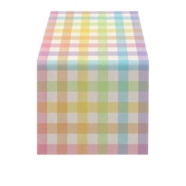 Décorations de Table de Pâques, Drapeau de Table Imprimé en Lin Décoration de Restaurant de Pâques 4 Tailles Disponibles, Décorations de Pâques pour la Maison, Décorations de Pâques pour Table