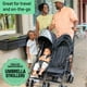 thumbnail image 2 of Summer Infant 3Dlite Folding Lightweight Side by Side Double Stroller with 5-Point Safety Harness for Infants and Toddlers, Black, 2 of 5