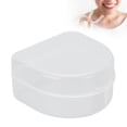 thumbnail image 3 of Denture Retainer Box, Keep Cleaning Portable Size Locking Tightly Mouthguard Container Box Waterproof Transparent  For Daily Use, 3 of 8