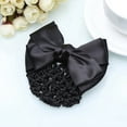 thumbnail image 3 of D-GROEE Big Bowknot Net Barrette Hair Clip Bun Cover Hairnet Hairnet Bow Decor for Woman, 3 of 7