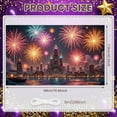 thumbnail image 2 of Multicolor Explosions Fireworks Display Urban Landscape City Night Backdrop Sparkling Display Night Scene Festival Background for New Year Party National Day Celebration Festival Event, 2 of 9