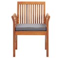 thumbnail image 5 of vidaXL Outdoor Dining Set Brown frame Solid Acacia wood 7-piece set, 5 of 6