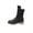 Black, variant on QQAMB Women's Boots Mid-Calf Non-slip Side Lace Up Anti Slip Platform Low Heels Motorcycle Riding Short Boots