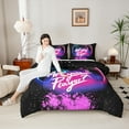 thumbnail image 4 of Manfei Female Men Abstract Gradient Gamepads 3 Pieces Queen Comforter Set,Bling Glitter Ultra Soft Bedding Sets,Video Game Bedding Comforter Set Breathable,Ultra Soft Home Decor,Reversible, 4 of 8