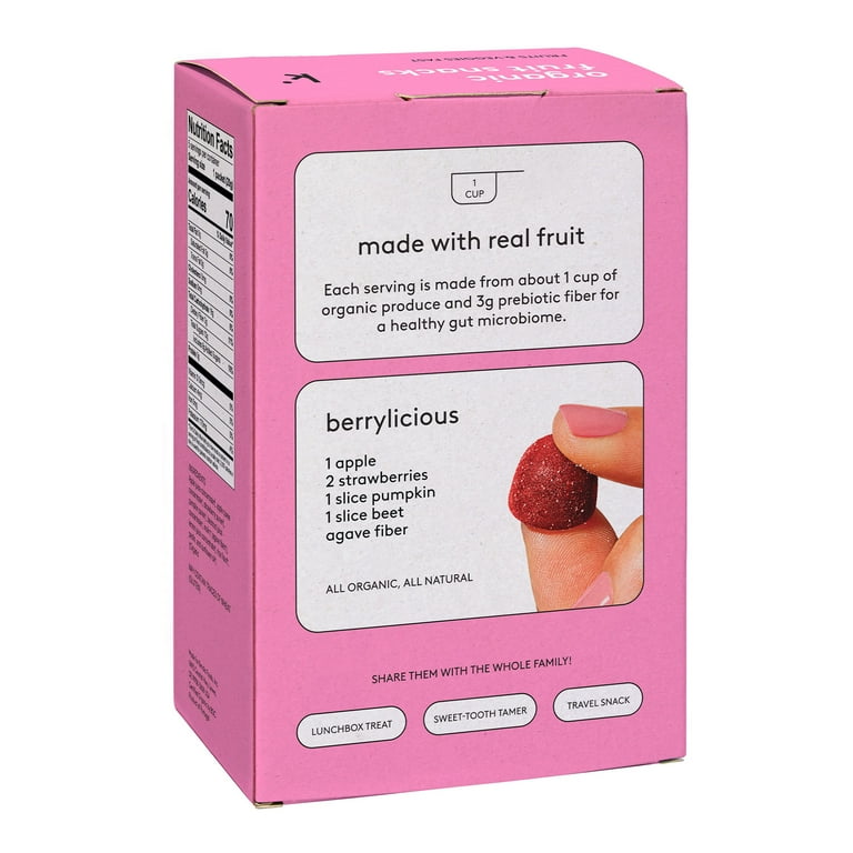 Kencko Berrylicious Organic Fruit Snacks, 3.5oz, 5 Pack - Walmart.com