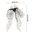 thumbnail image 4 of Unique Bargains 1 Pc Hair Clip Floral Bow Pattern Claw Clip 7.87"x1.77"x12.20" White Blue, 4 of 5