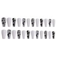 thumbnail image 1 of Length Coffin Fake Nail Scratch Resistant Press-on Fingernails Removable Trimble Nail Tip Adjustable Manicure Stickers Girls Type 39, 1 of 7
