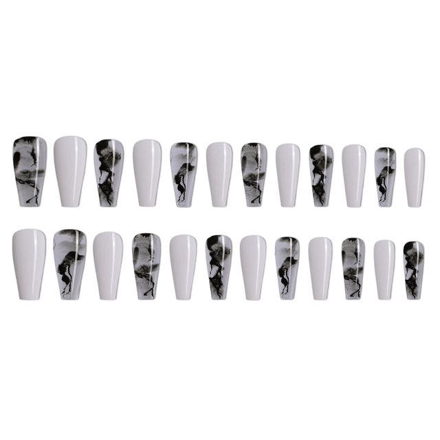 Length Coffin Fake Nail Scratch Resistant Press-on Fingernails Removable Trimble Nail Tip Adjustable Manicure Stickers Girls Type 39