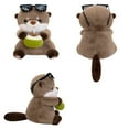 thumbnail image 3 of Cute Coconut Drinking Otter Plush Toy - Creative Cartoon Animal Doll for Children, Ideal Birthday Gift, Soft and Huggable Stuffed Animal,A, 3 of 4