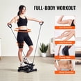thumbnail image 2 of Stair Stepper, Mini Stepper for Exercise at Home, Hydraulic Fitness Twist Stepper with Resistance Bands, Full Body Workout Cardio Equipment, Stair Climber with LCD Monitor, 330LBS Load Capacity, 2 of 6